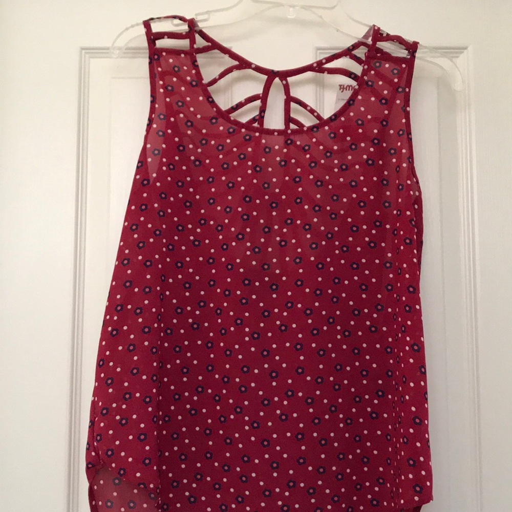 Emma & Michelle Red Floral Blouse